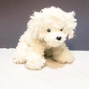 Puppy Dog Cream Plush Stuffed Animal 5" Fuzzy Shaggy Bean Bag